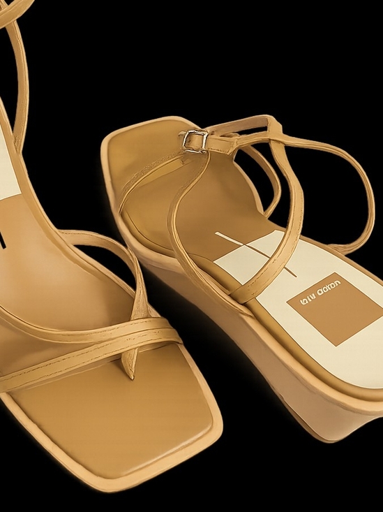 Dolce Vita Shoes - Dolce Vita Strappy Platform Sandals in Tan.